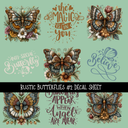 Rustic Butterflies - UV DTF Decal sheets