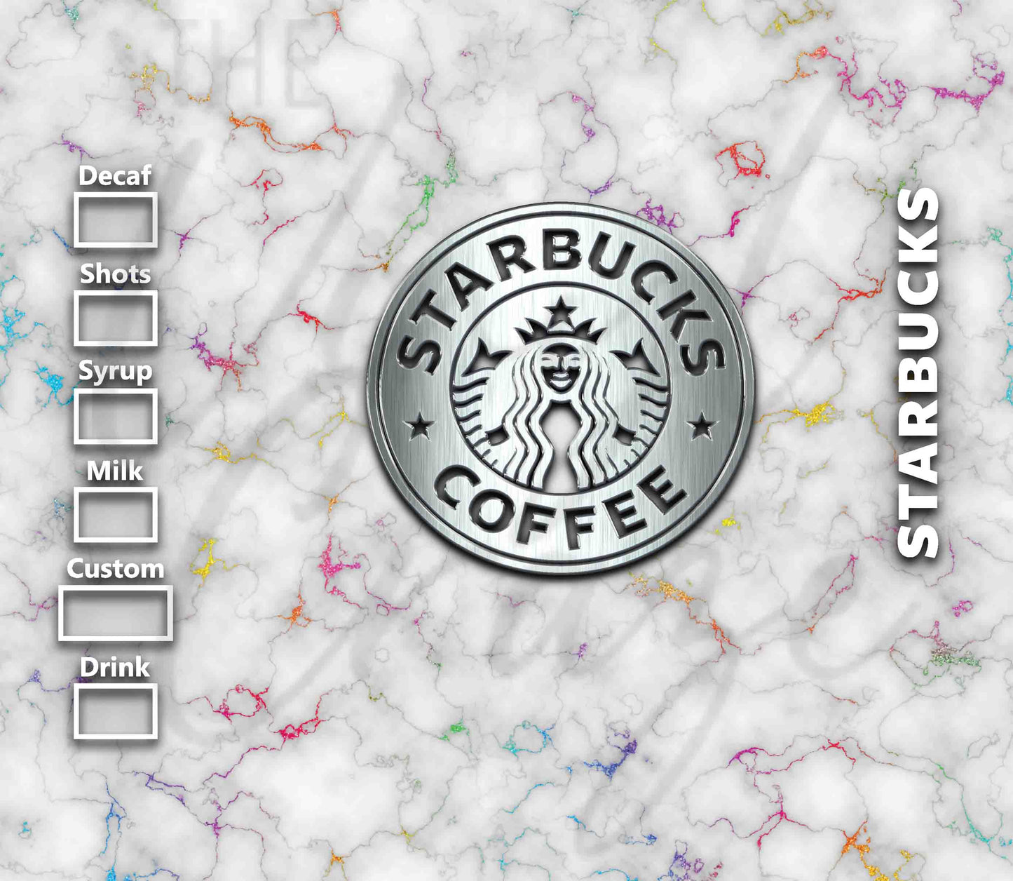 SBux Cracker Marble - Adhesive Vinyl Wrap