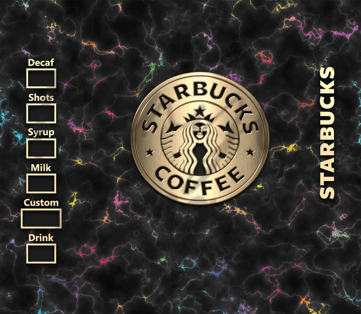 SBux Cracker Marble - Adhesive Vinyl Wrap