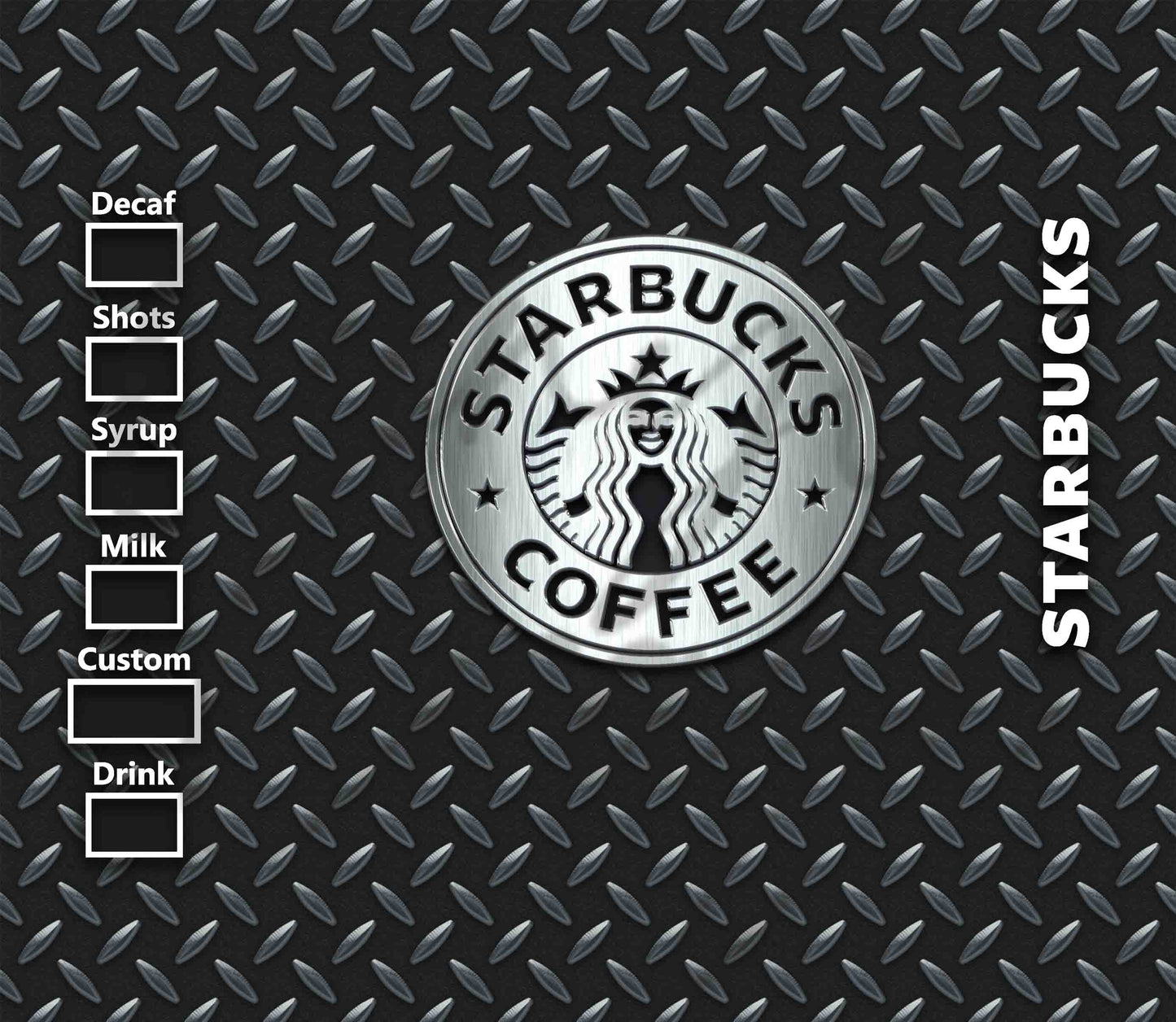 SBux Diamond Plate - Adhesive Vinyl Wrap