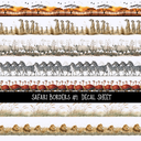 Safari Borders- Uv Dtf Decal Sheet