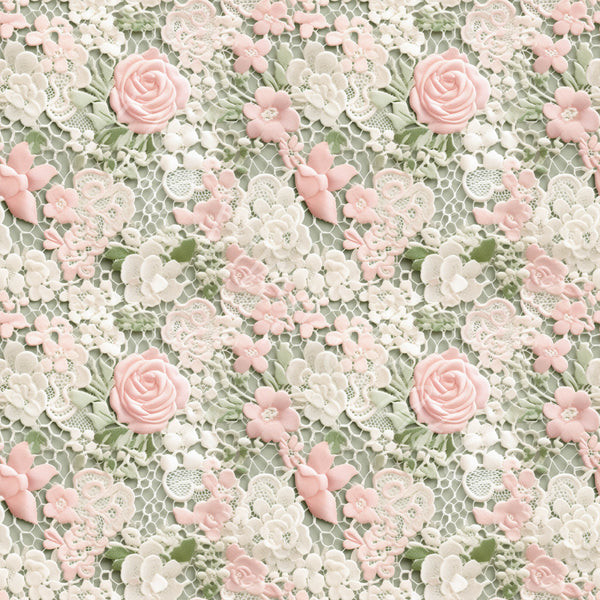 Sage Lace - Adhesive Vinyl 12x12 Sheets - 3 Design Options