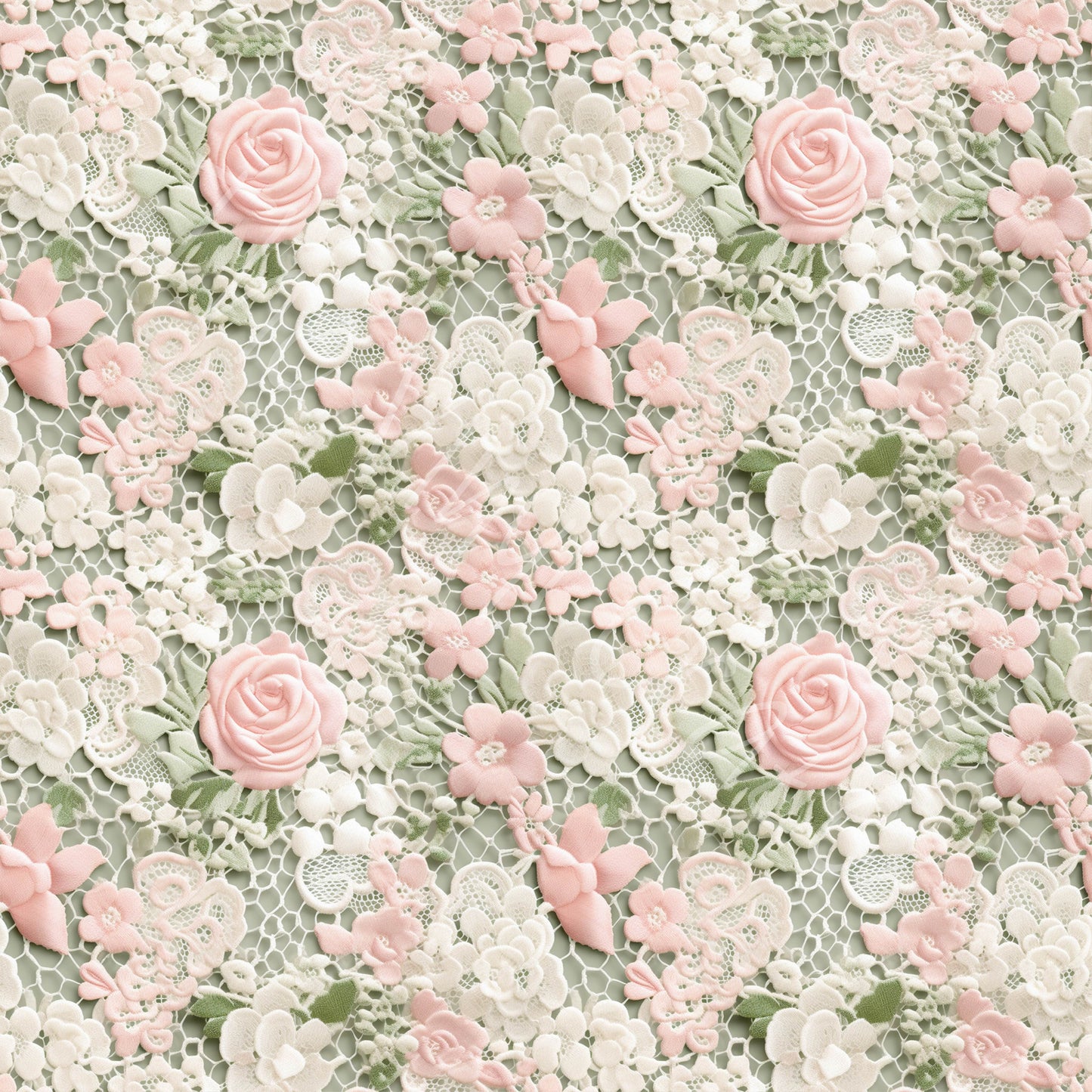 Sage Lace - Adhesive Vinyl 12x12 Sheets - 3 Design Options