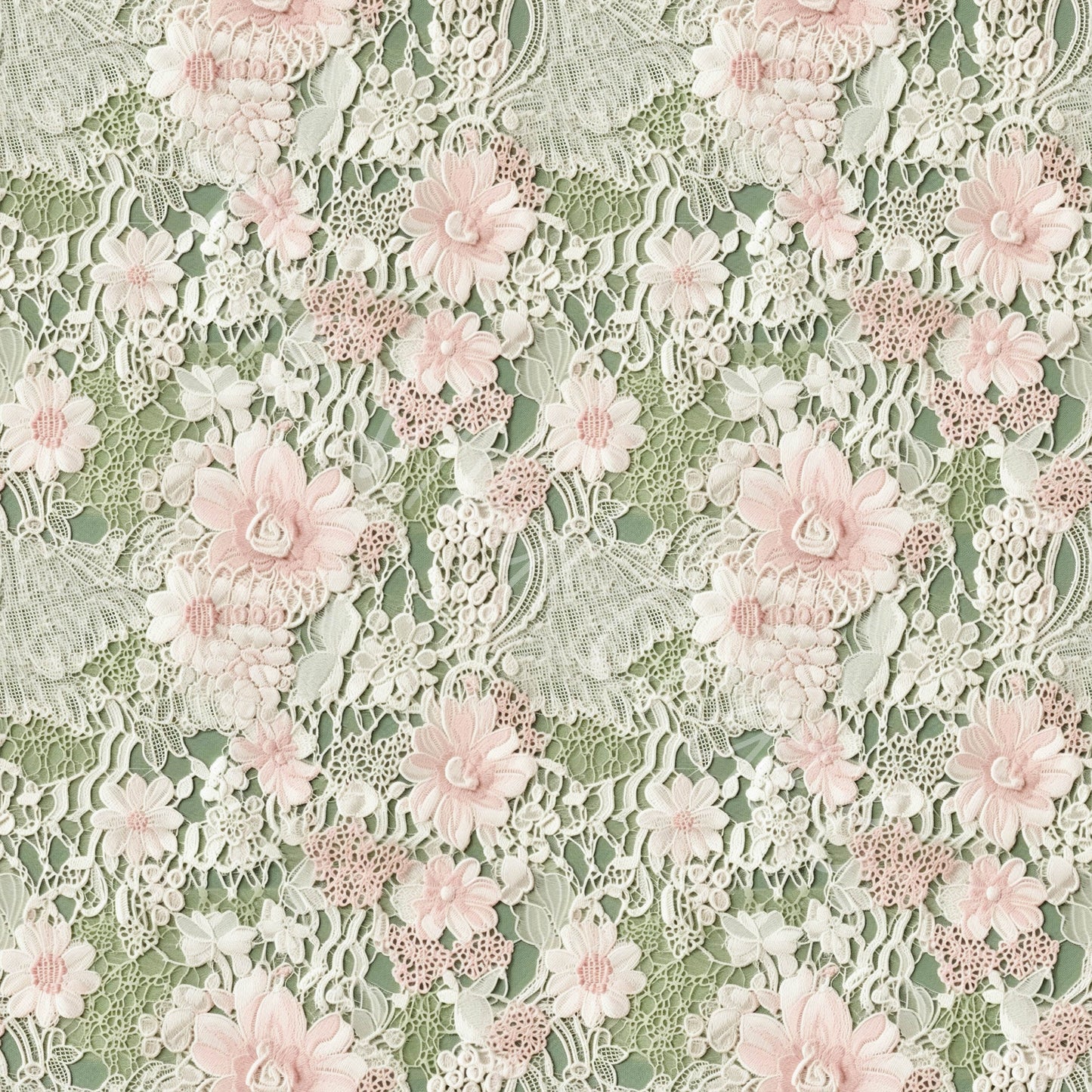 Sage Lace - Adhesive Vinyl 12x12 Sheets - 3 Design Options