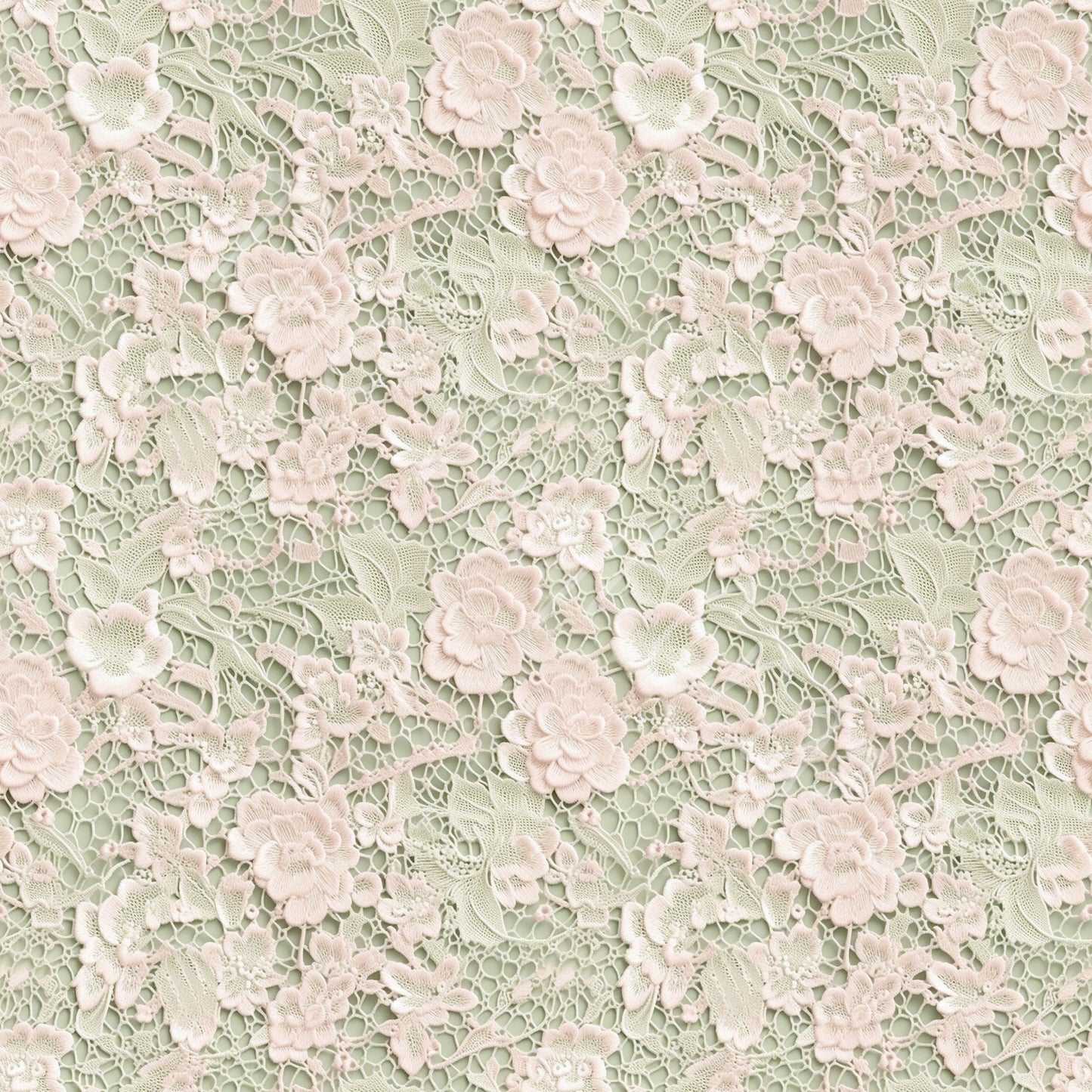 Sage Lace - Adhesive Vinyl 12x12 Sheets - 3 Design Options