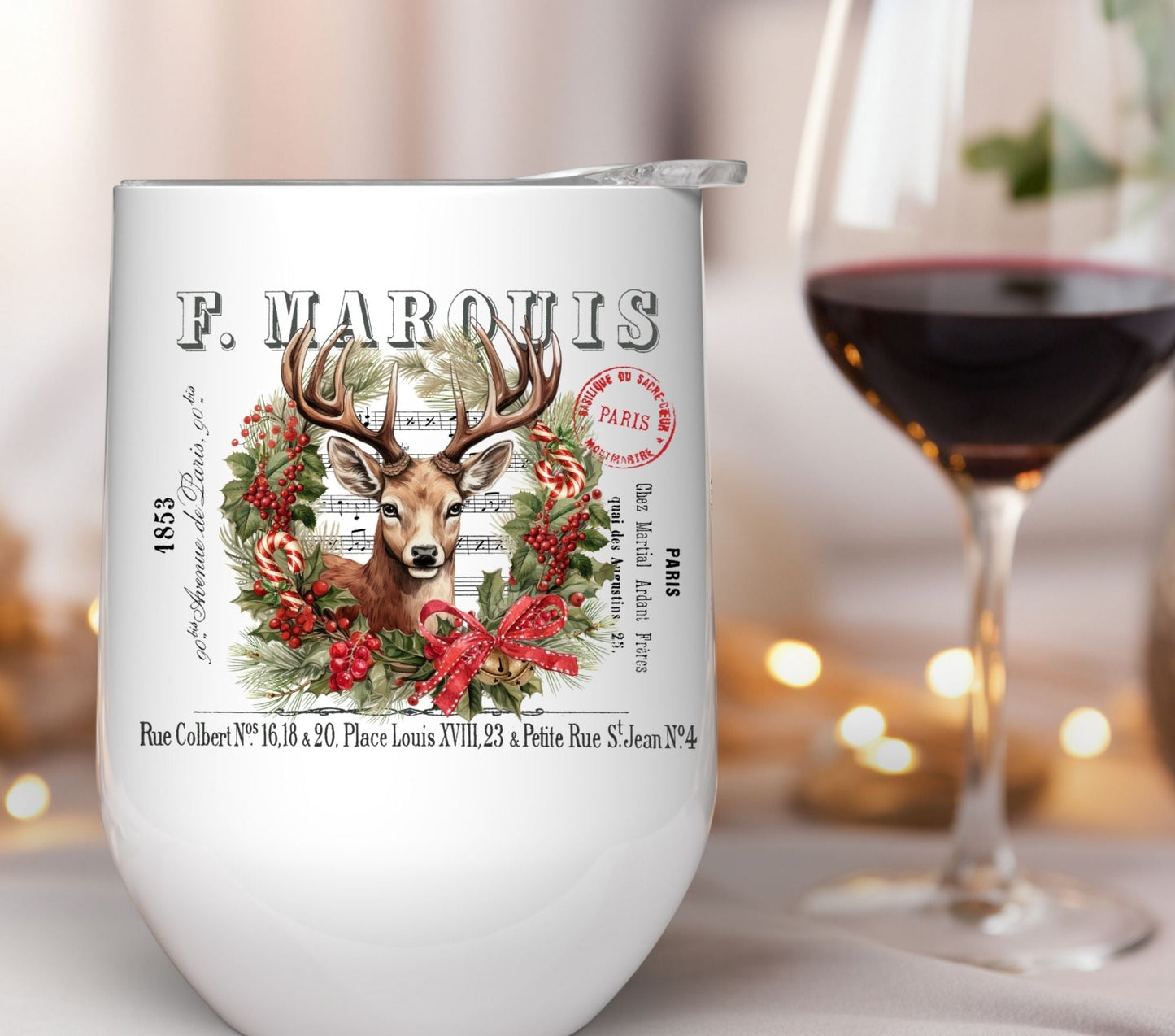 Paris Deer UV DTF Decals