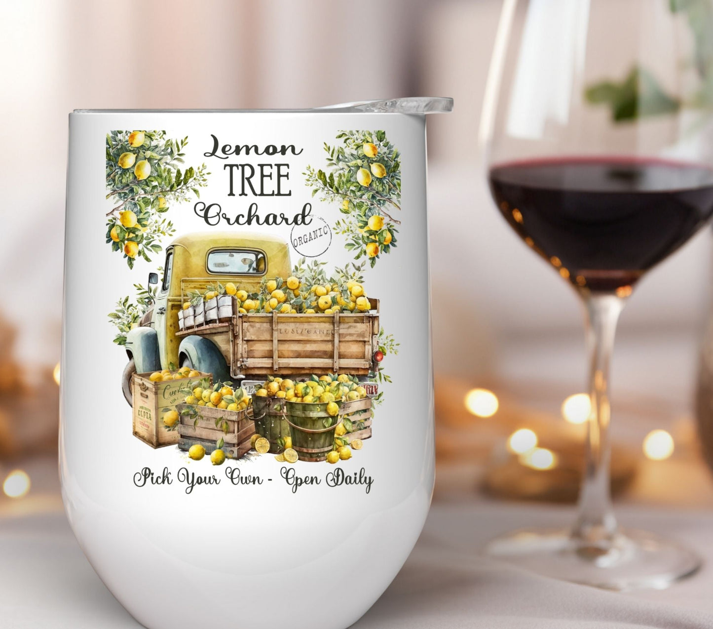 Lemon tree orchard UV DTF Decals