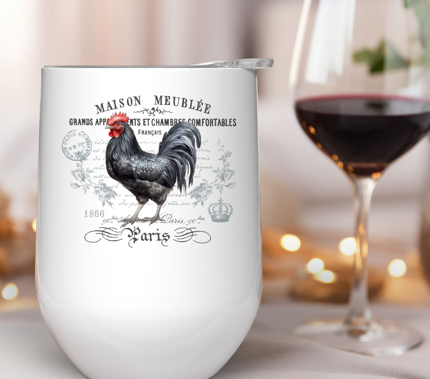 French rooster 2 UV DTF Decals