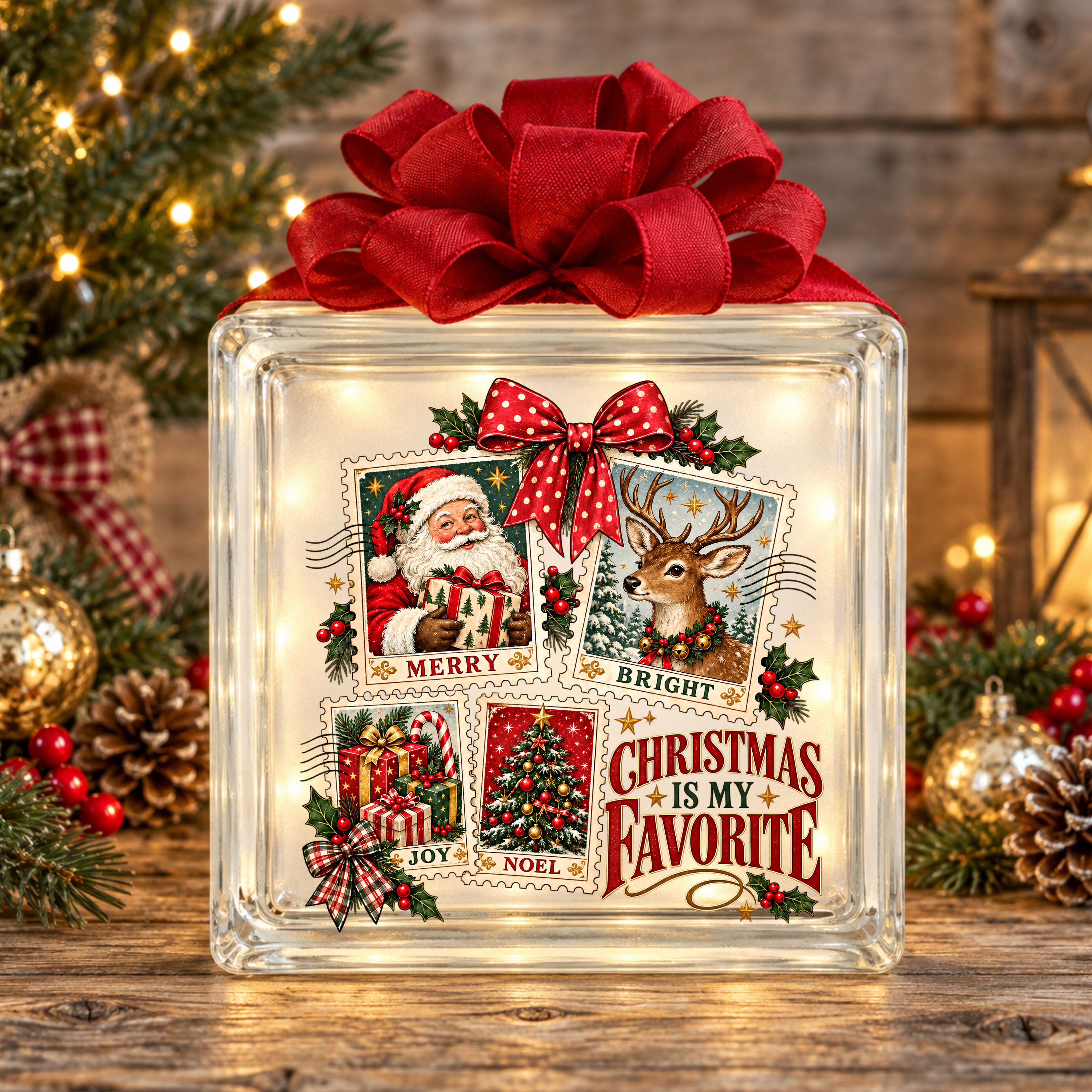 Christmas is my favorite Glass Block Decal 2 sizes available – 3D ...