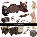 Saw Torn Pages - UV DTF Decal sheet