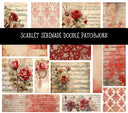 Scarlett Serenade Doodle Patchwork Set