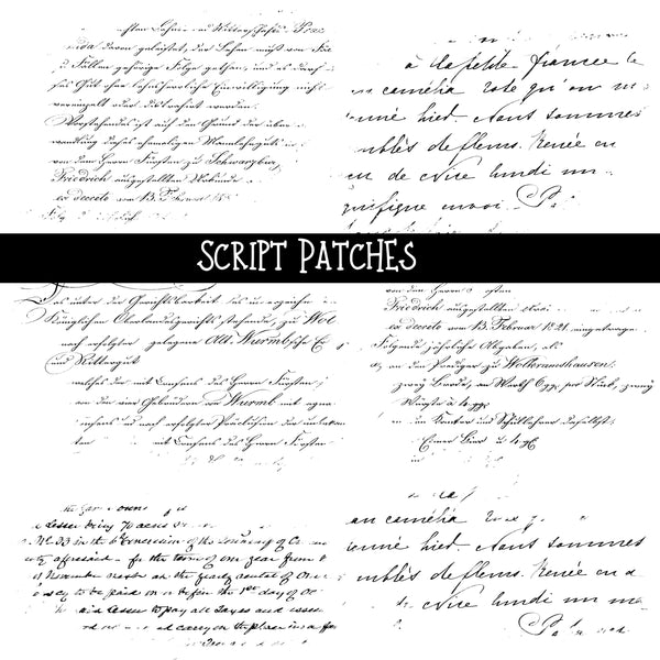 Script Patches - UV DTF Decal sheet
