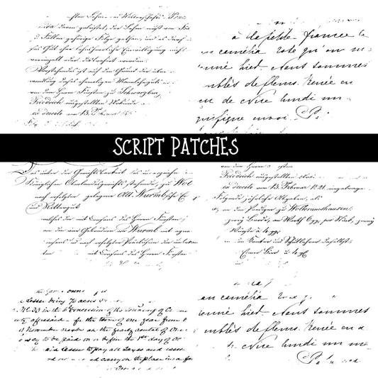 Script Patches - UV DTF Decal sheet