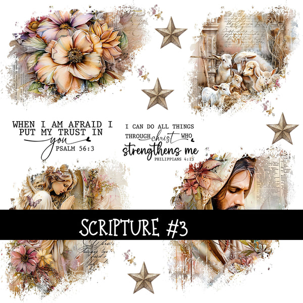 Scripture Torn Pages UV DTF Decal sheets 5 designs available