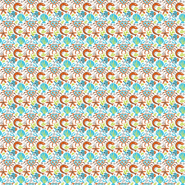 Sea Stars, Clams, And Fish Oh My! - Adhesive Vinyl Sheets