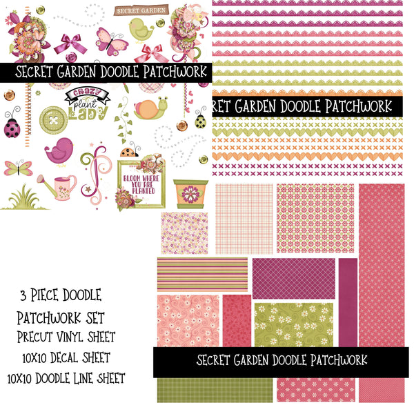 Secret Garden Doodle Patchwork Set