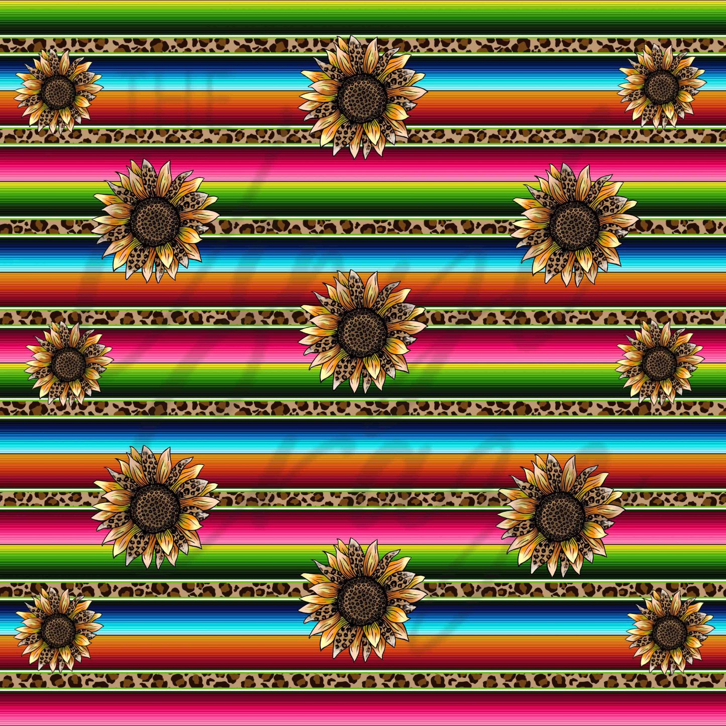 Serape Sunflower Leopard - Adhesive Vinyl Sheets