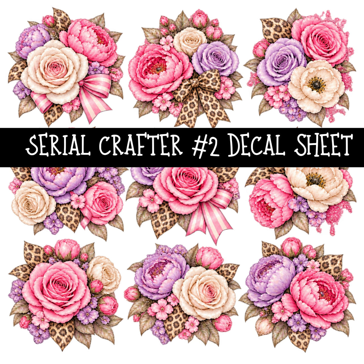 Serial Crafter UV DTF Decal sheets 6 Designs available