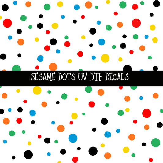 Sesame Dots UV DTF Decal sheets