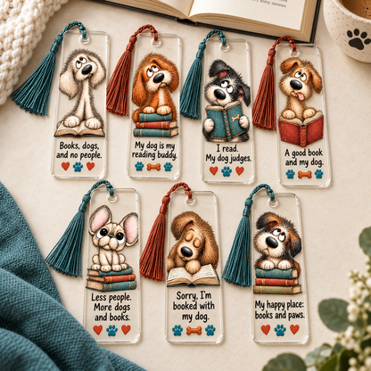 Quirky Dogs Bookmark UV DTF Decal sheet- set of 7 Designs