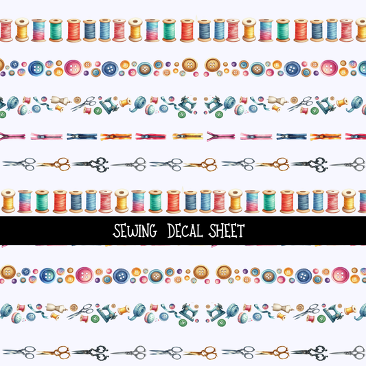 Sewing Borders - Uv Dtf Decal Sheet