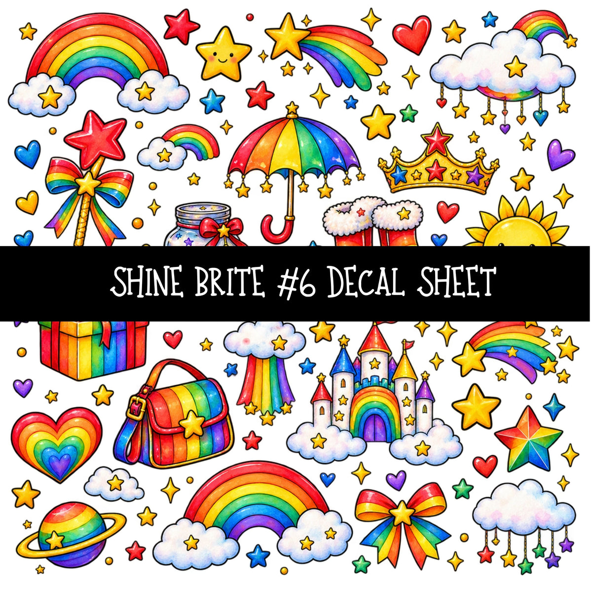 Shine Brite UV DTF Decal sheets 11 Designs available