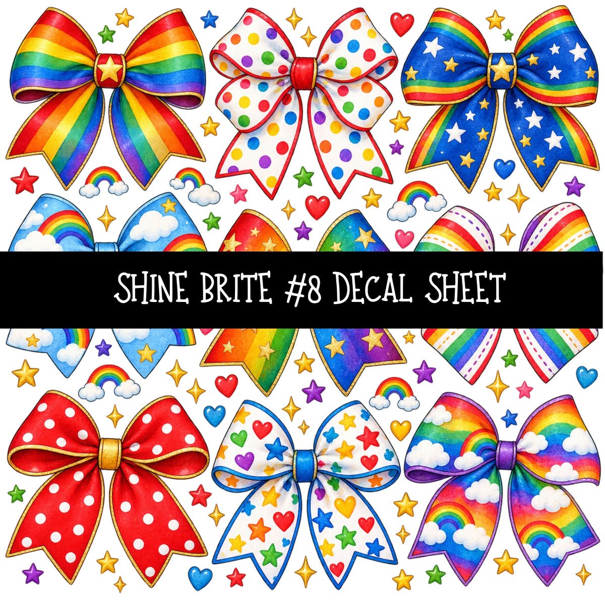Shine Brite UV DTF Decal sheets 11 Designs available