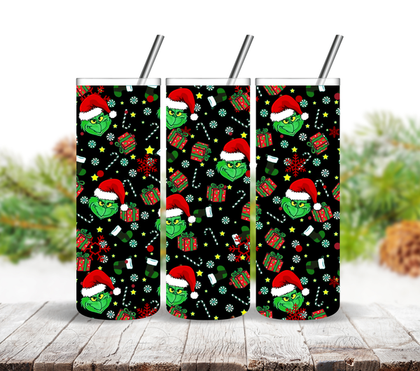 Cartoon Santa Grinch - Adhesive Vinyl Wrap