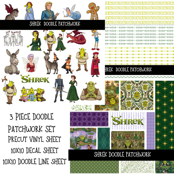 Shrek Doodle Patchwork Set