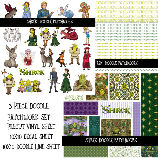 Shrek Doodle Patchwork Set