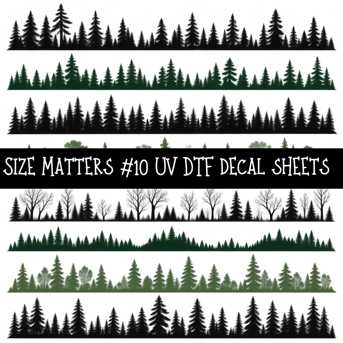 Size Matters  UV DTF Decal sheets 11 Designs available