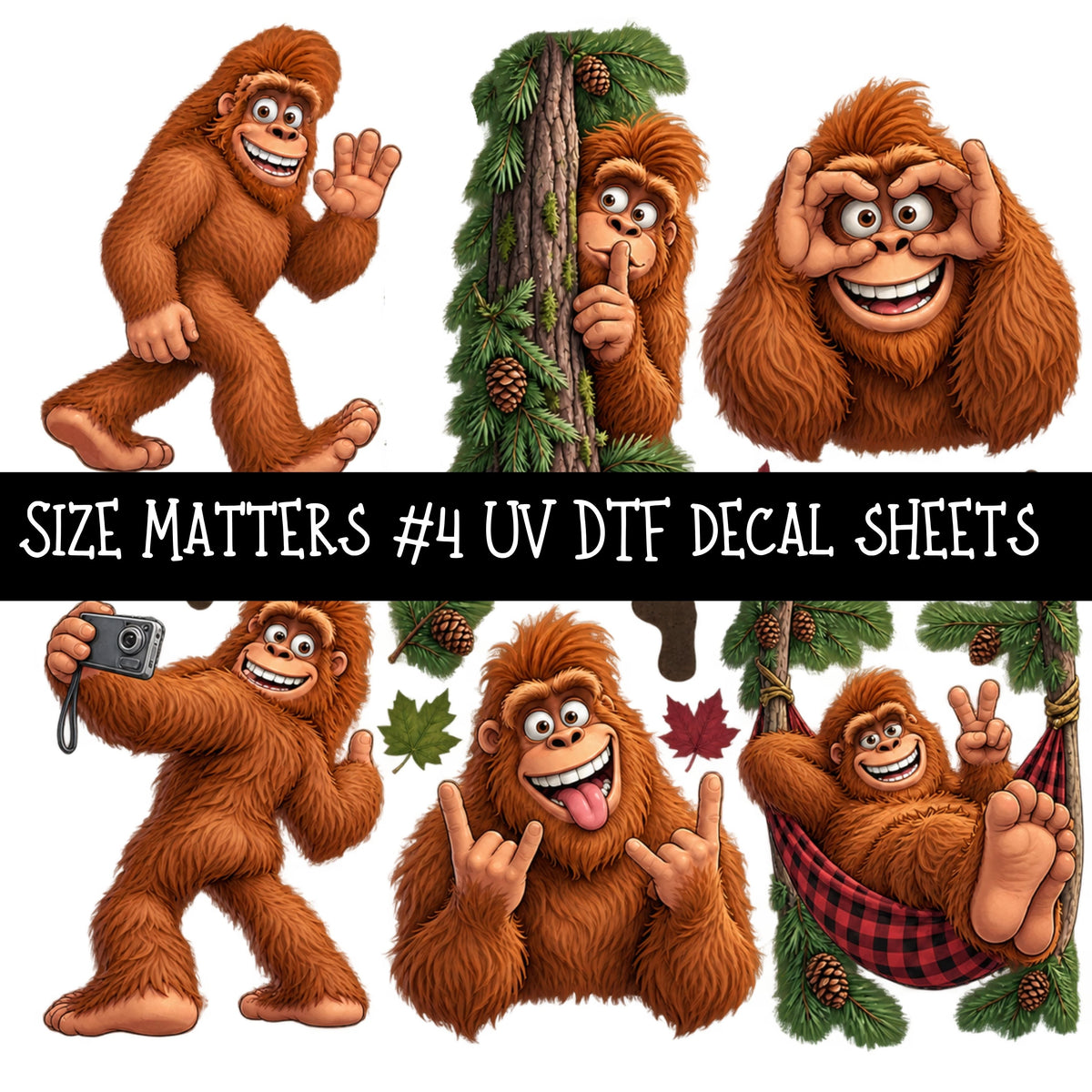 Size Matters  UV DTF Decal sheets 11 Designs available