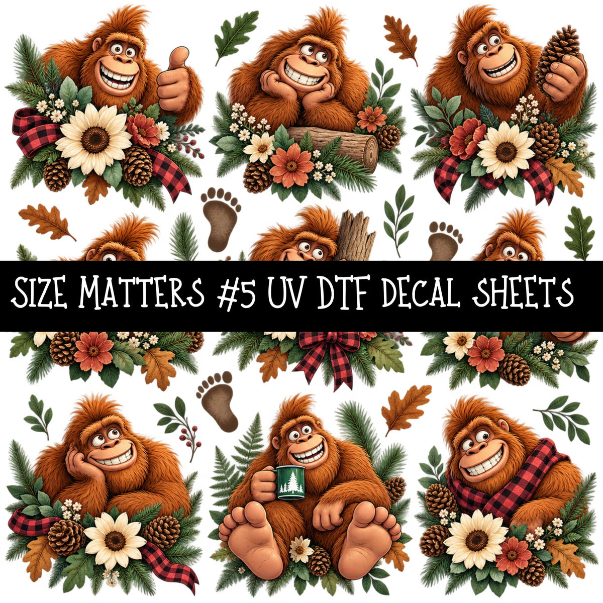 Size Matters  UV DTF Decal sheets 11 Designs available