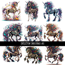 Skeleton Unicorns - UV DTF Decal sheet 2 variants