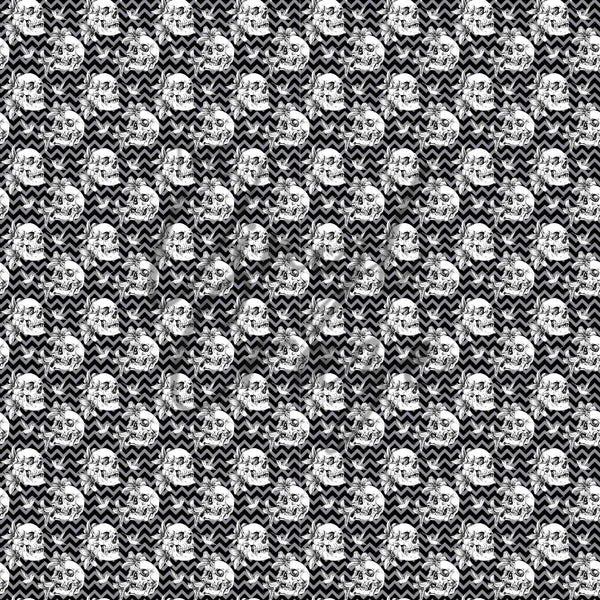 Skull Chevron - Adhesive Vinyl Sheets