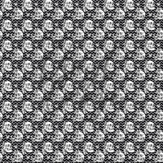 Skull Chevron - Adhesive Vinyl Sheets