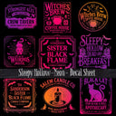 Sleepy Hollow Neon UV DTF Decal Sheet