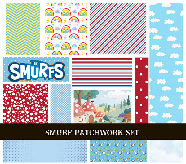 Smurf Doodle Patchwork Set