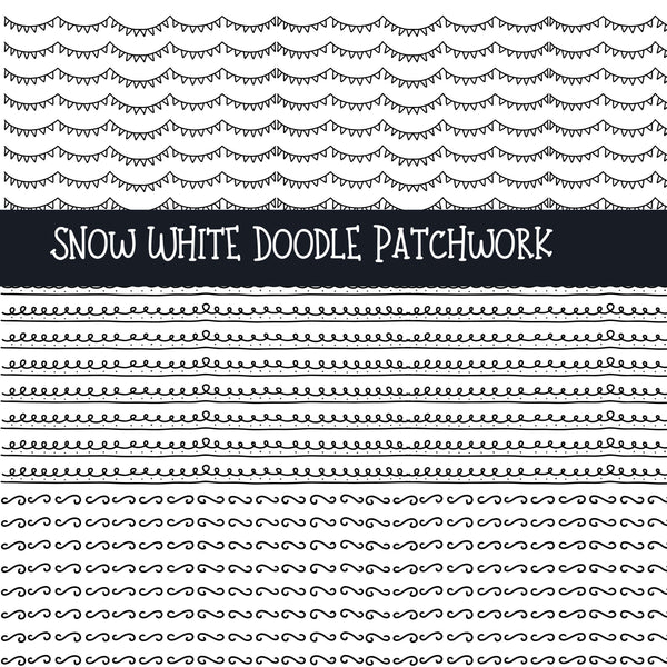 Snow White Doodle Patchwork Set