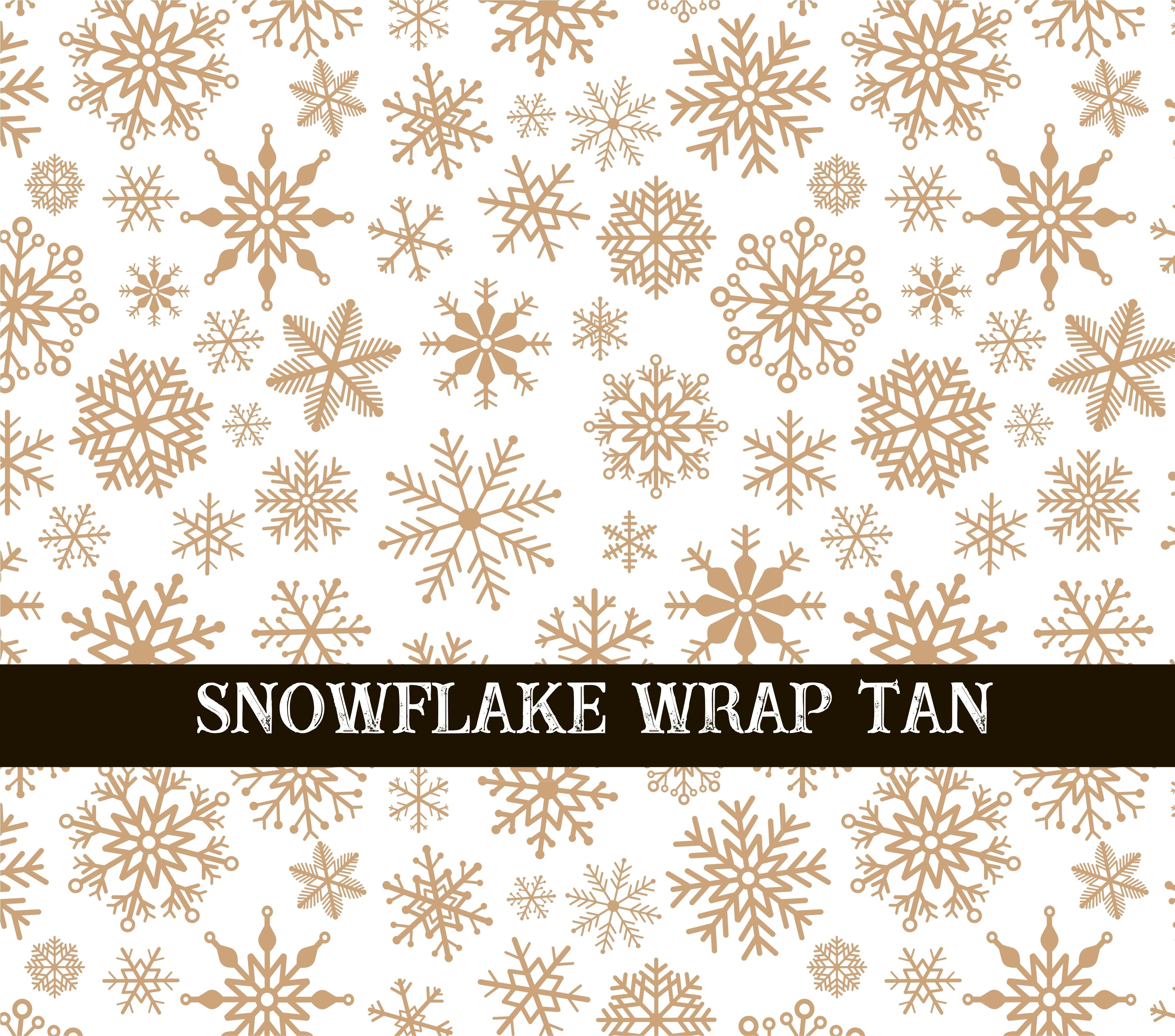 Snowflake tan UV DTF tumbler wraps – 3D Undercover