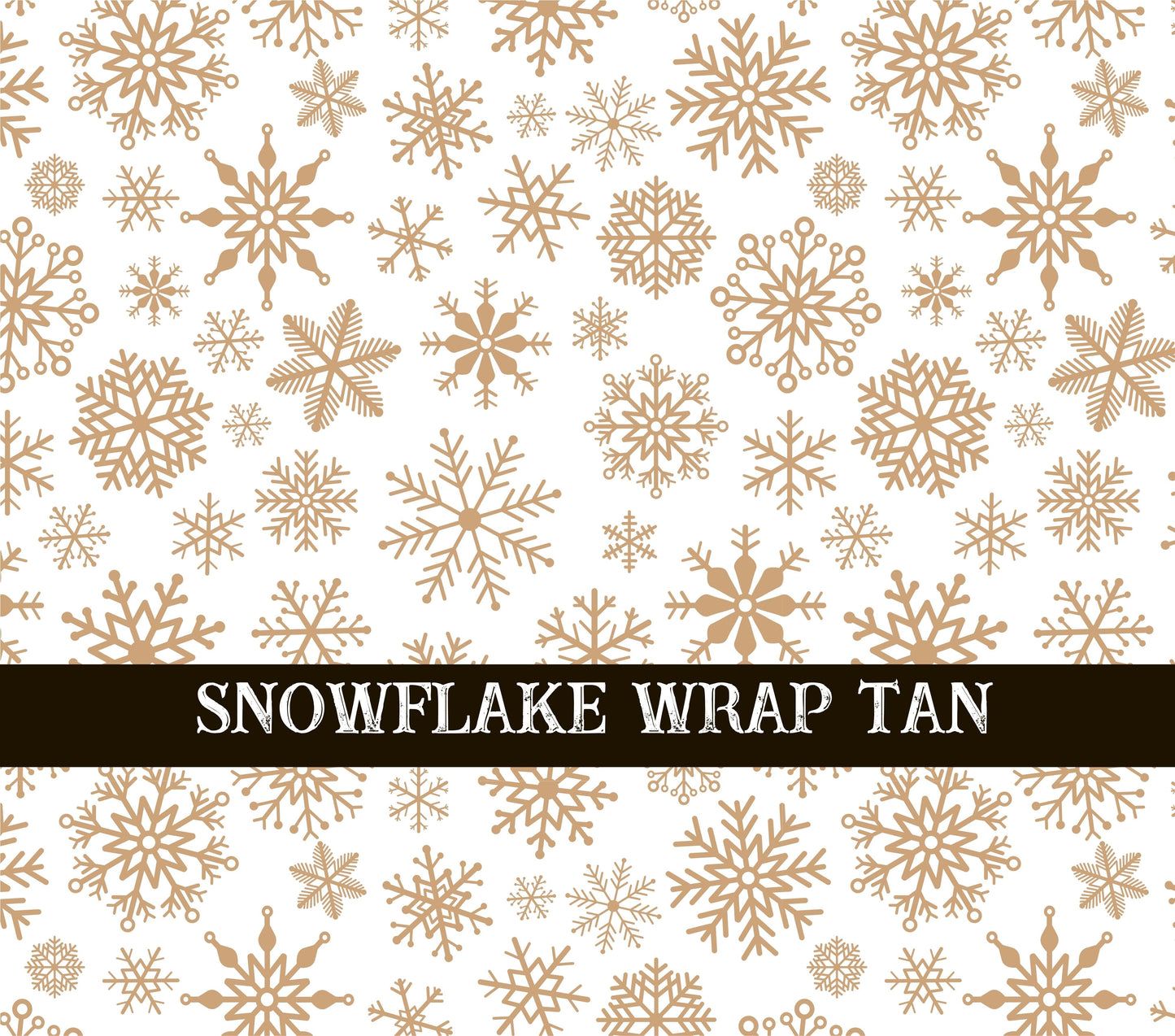 Snowflake tan UV DTF  tumbler wraps