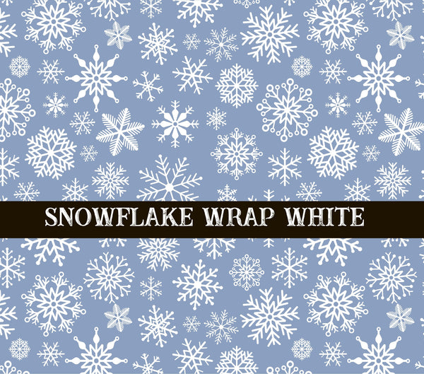 Snowflake white UV DTF  tumbler wraps