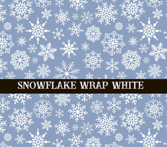 Snowflake white UV DTF  tumbler wraps