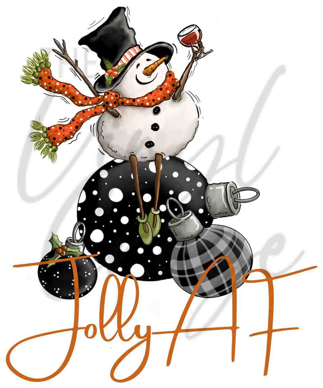 Snowman on Ornaments - UV DTF Decals