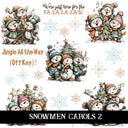 Snowmen Carols UV DTF Decal Sheets 2 design options