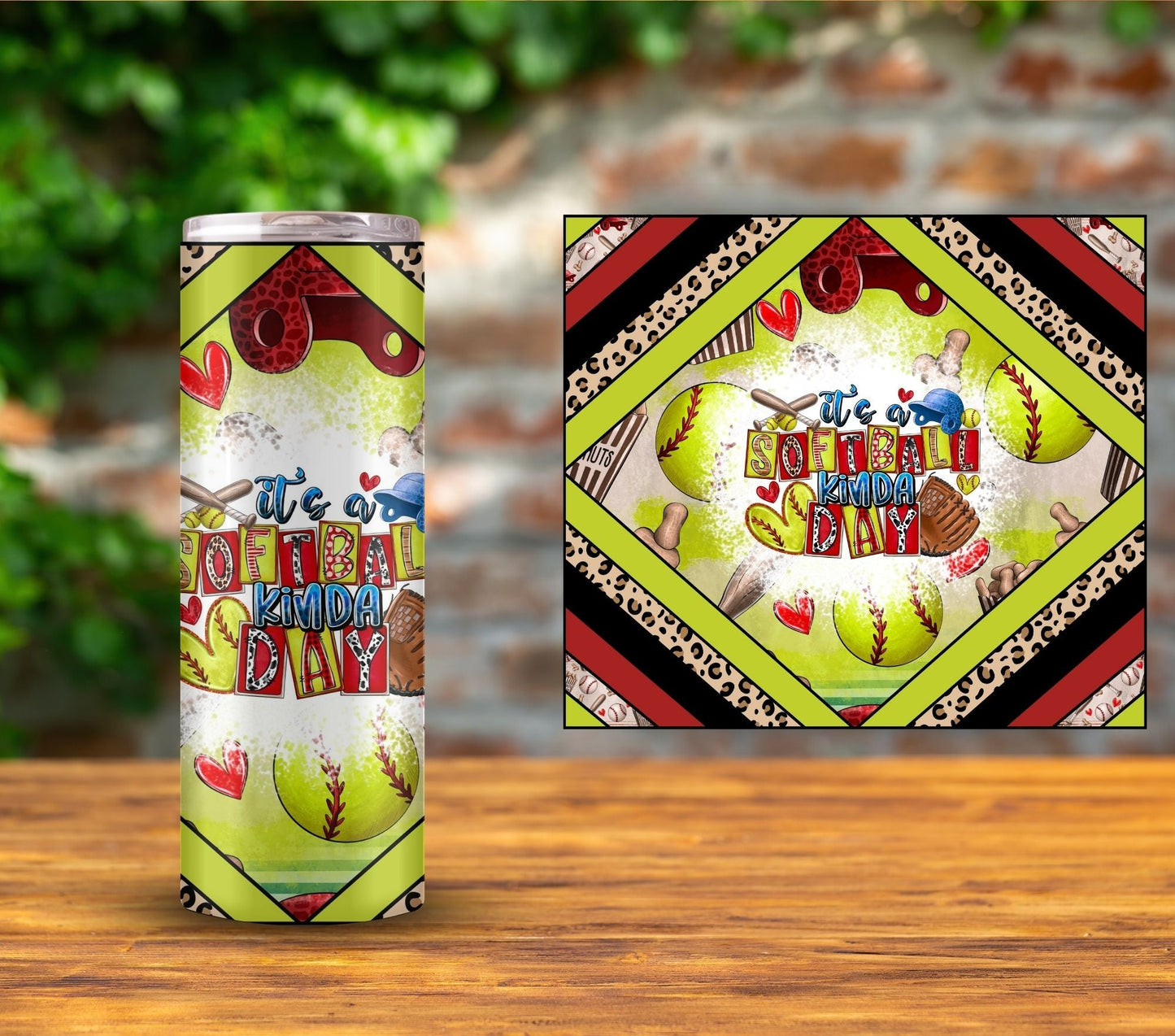 Vintage Softball Mama - Adhesive Vinyl Wrap - 12 Design Options