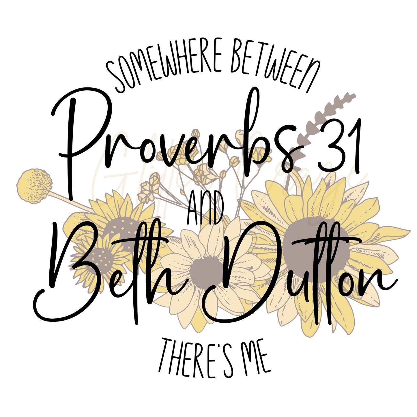 Somewhere Between proverbs - UV DTF decal