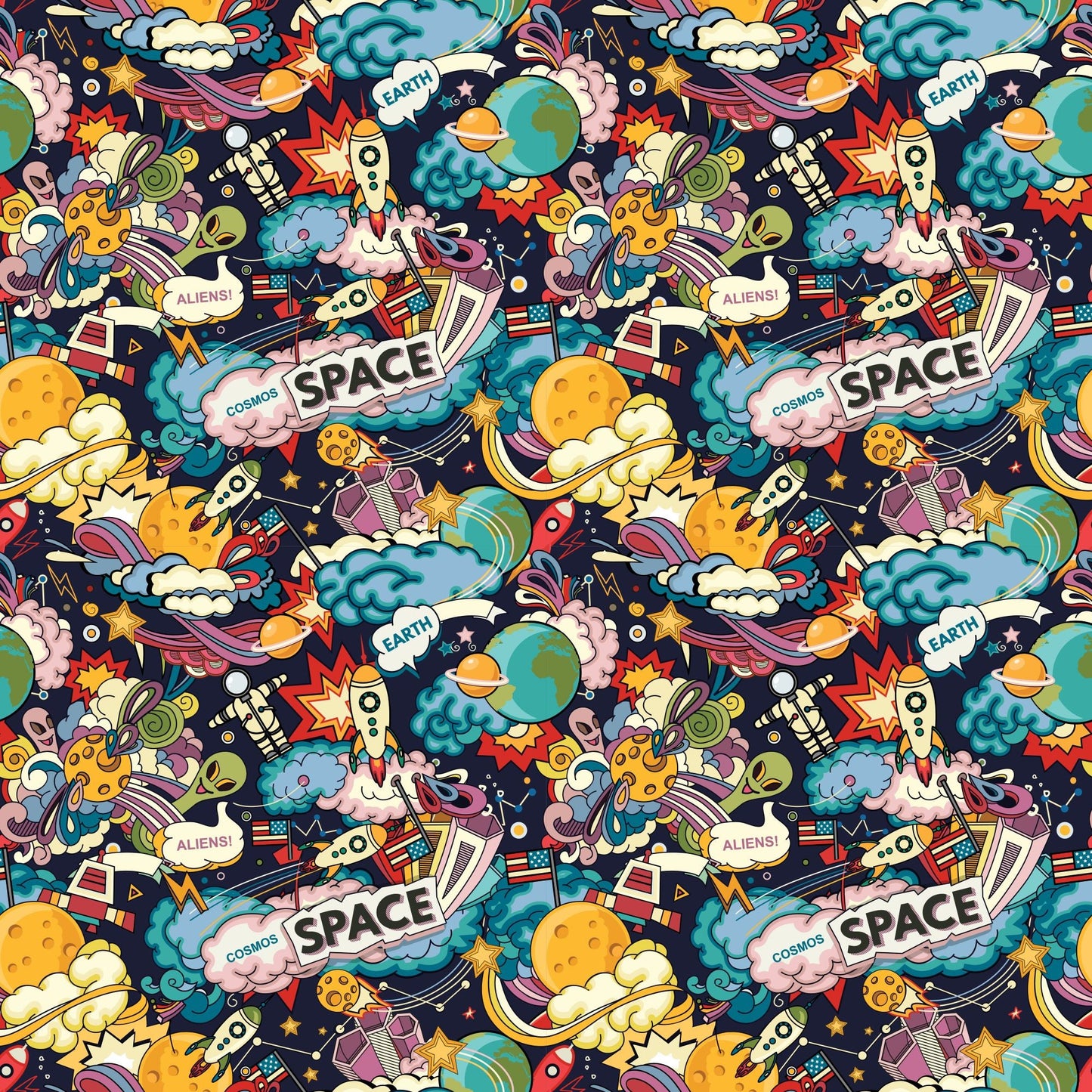 Space Adventure - Adhesive Vinyl Sheets