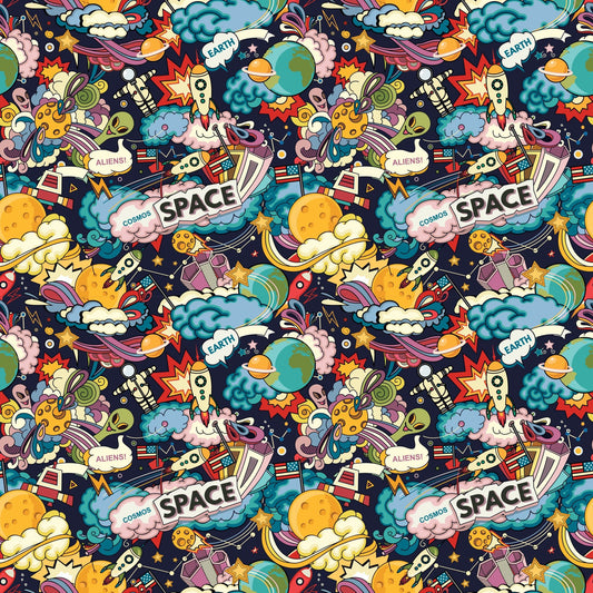 Space Adventure - Adhesive Vinyl Sheets