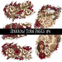 Sparrow Torn Pages UV DTF Decal sheets 5 Designs available